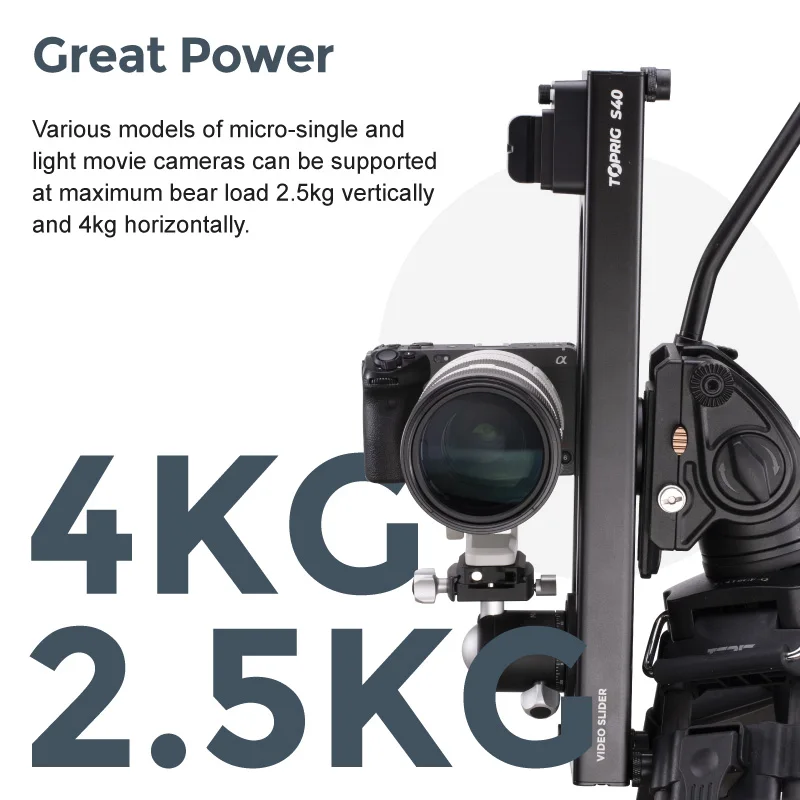 Toprig S40 motorized camera slider video photo dolly slider systems for macro photography,Follow focus,photographic studio kit