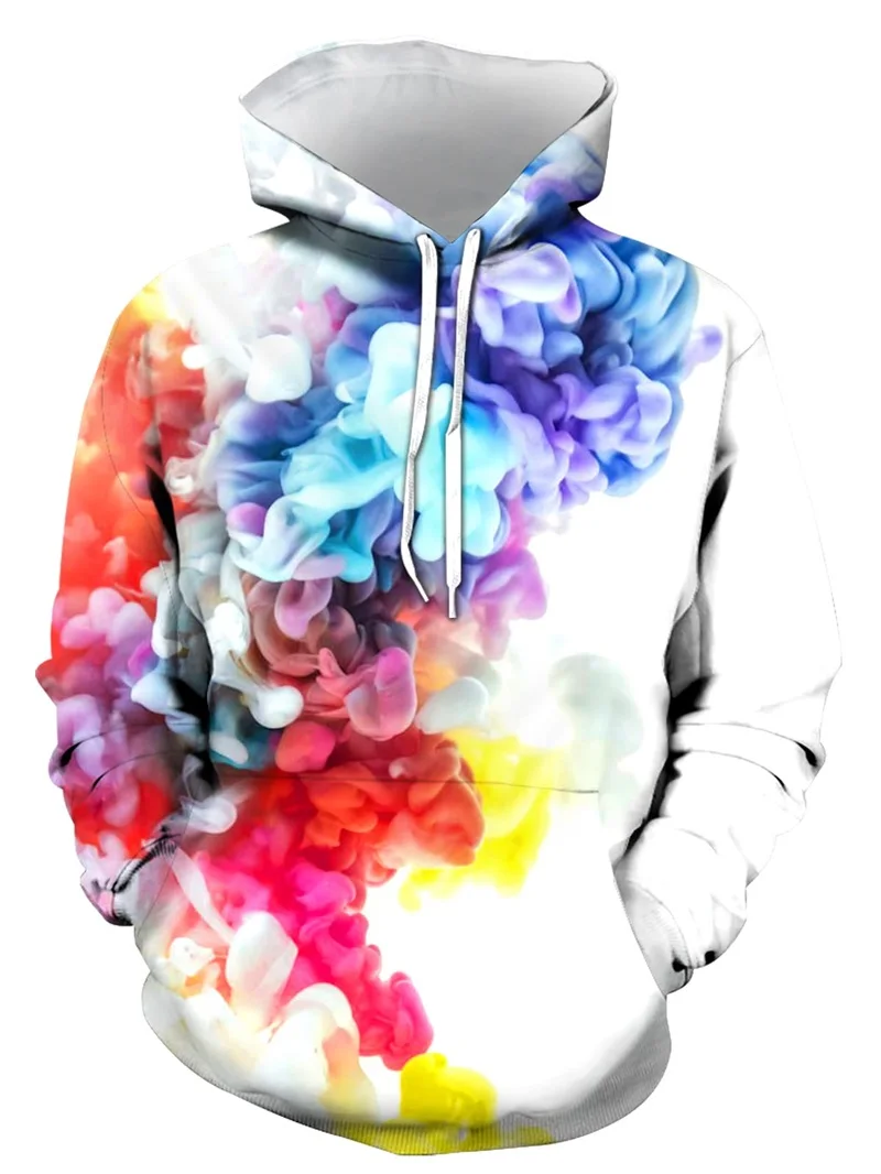 Autumn Colorful Smudging 3D Print Hoodies Men Women Fashion Casual Sweatshirts Oversized Hoodie Pullovers Tracksuit Clothing