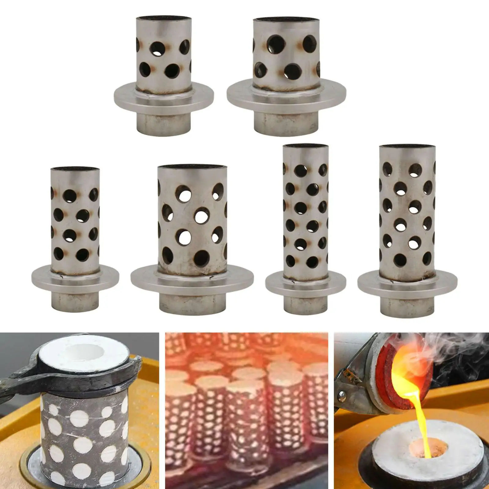 Perforated Casting Tool Sturdy Jewelry Casting Flask for Metal Sand Casting
