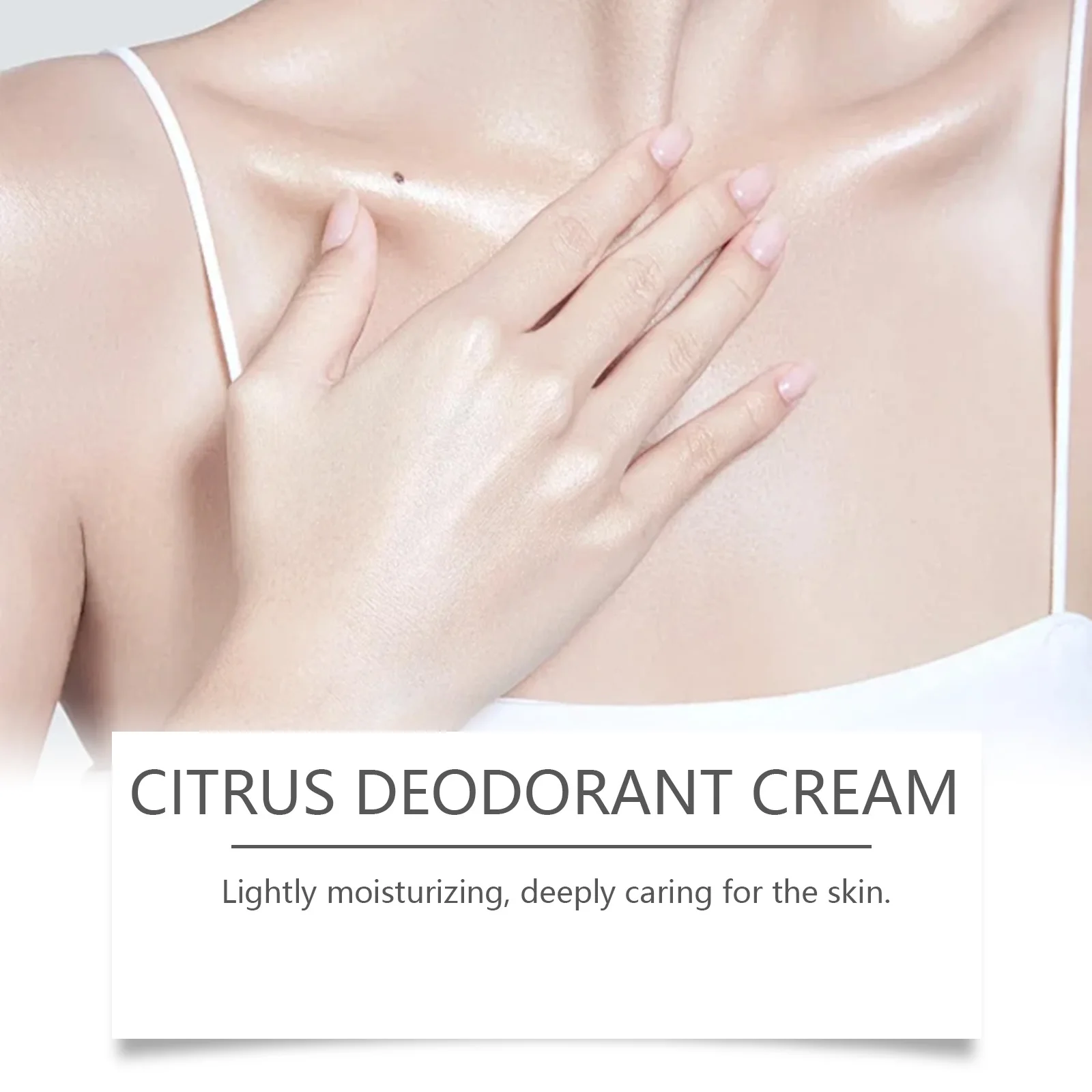 Zitrus-Deodorant-Creme, Achselstich, unangenehmer Geruch, Schweißabsorption, Ölkontrolle, Frische, feuchtigkeitsspendend, pflegend für die Haut