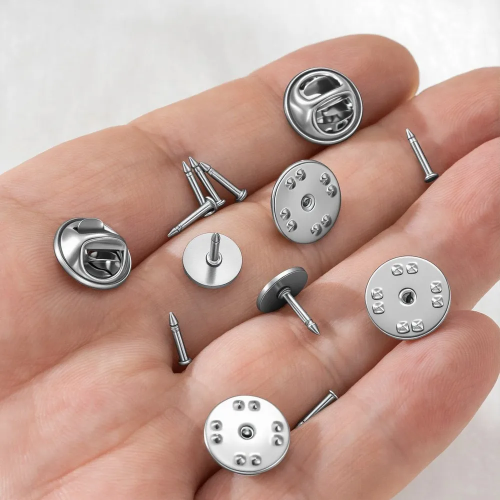 10/50Sete Brooch Pin Base Badge Holder Cabochon Setting For DIY Cufflinks Spacer Jewelry Making Supplies Accessories Wholesale