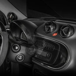 Car Dashboard Carbon Fiber Decorative Protect Frame For SMART 453 Fortwo Forfour Car Accessories Interior Sticker