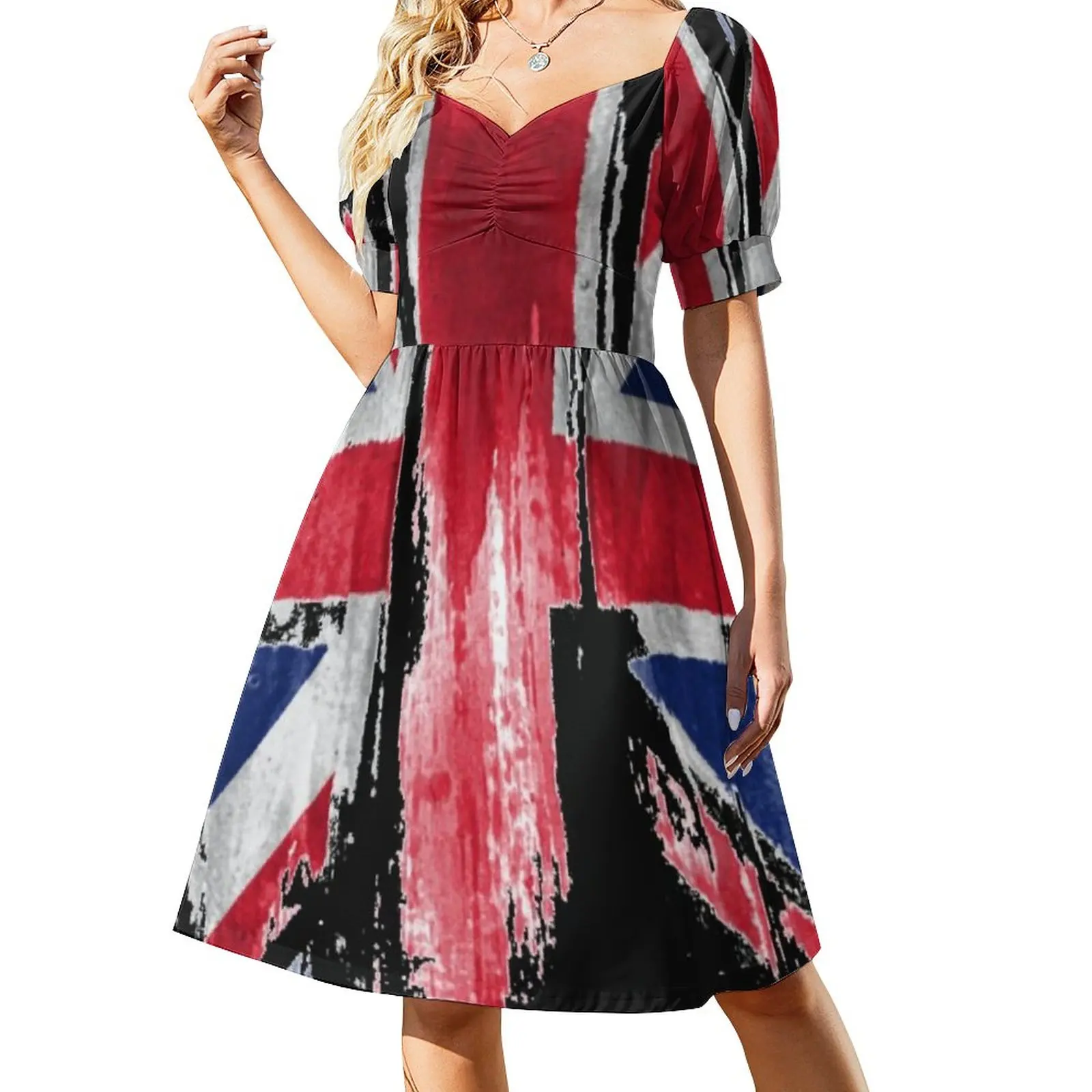 

Union Jack Sleeveless Dress Long veiled dresses festival outfit women Women's long dress Woman dresses