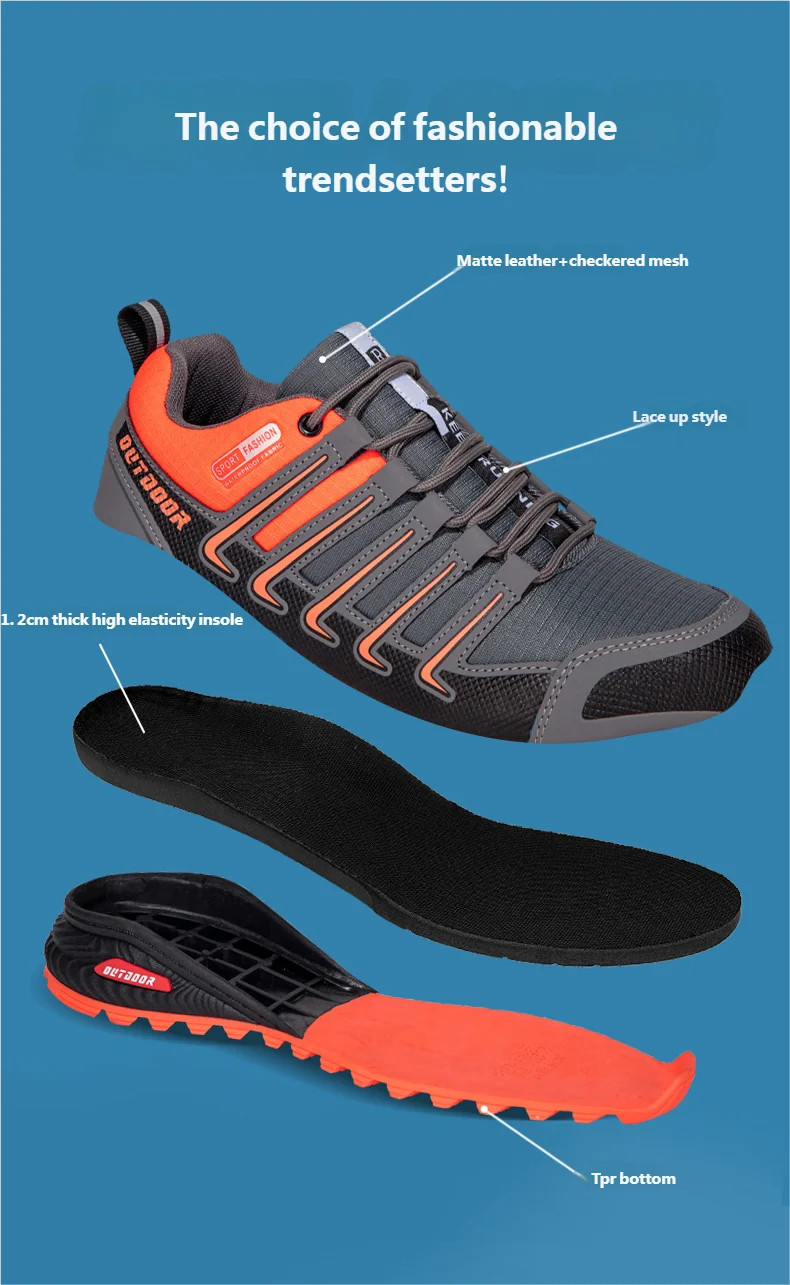 Wasserdichte Wanderschuhe Herren Gitter Mesh Atmungsaktive Outdoor Camping Schuhe Männer Trekking Wandern Jagd Taktische Fahrrad Turnschuhe – Detail 3