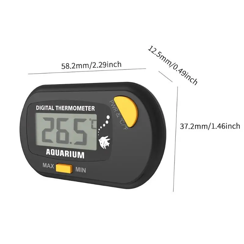 Digital Aquarium Fish Tank Thermometer with Suction Cup Temperature Sensor Meter Tester Thermometer Measurement Control