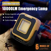 New 1000LM Led Work Light Super Bright 5000mAh Camping Light Rechargeable Outdoor Camping Lamp Waterproof Emergency Flashlights