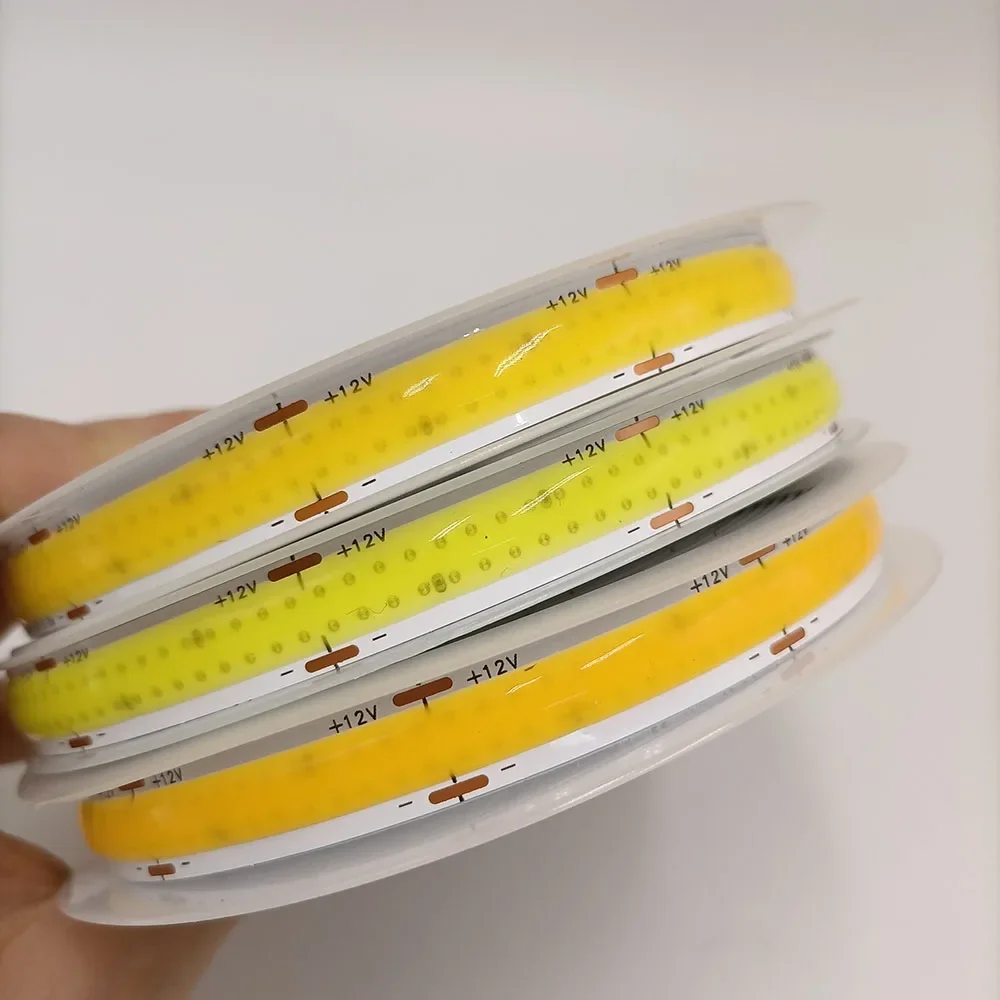 IP68 방수 COB LED 네온 스트립 조명, 선형 조명, 따뜻한 흰색, 내추럴 화이트, 12V, 24V, DC 612LED/m