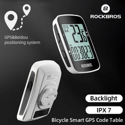 ROCKBROS GPS Bike Computer Wireless Stopwatch IPX7 Waterproof Bicycle Speedometer Accessories 2.3-inch Display English Version