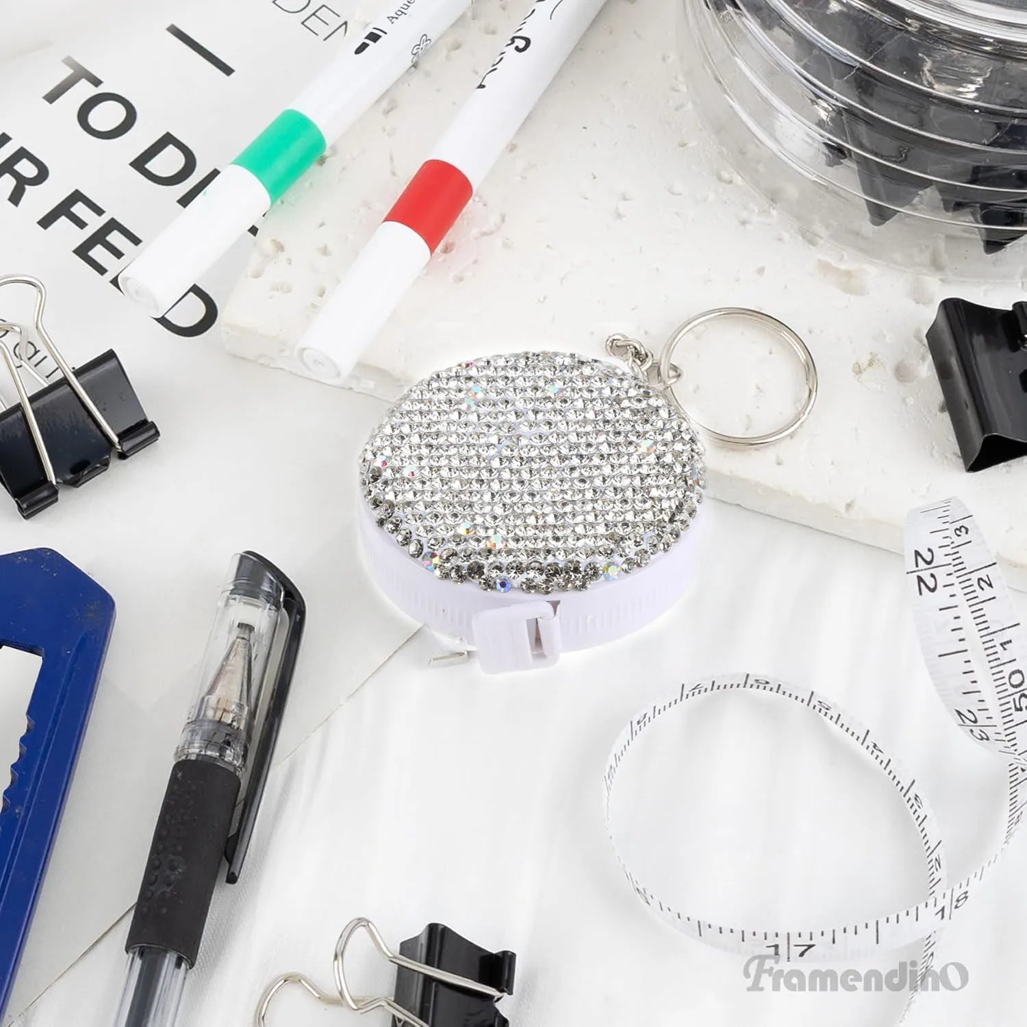 Diamond-Studded Portable Wrist Measuring Tape | Accurate Measurement for  Fit | Wardrobe Essential Size Guide | Styling Tool