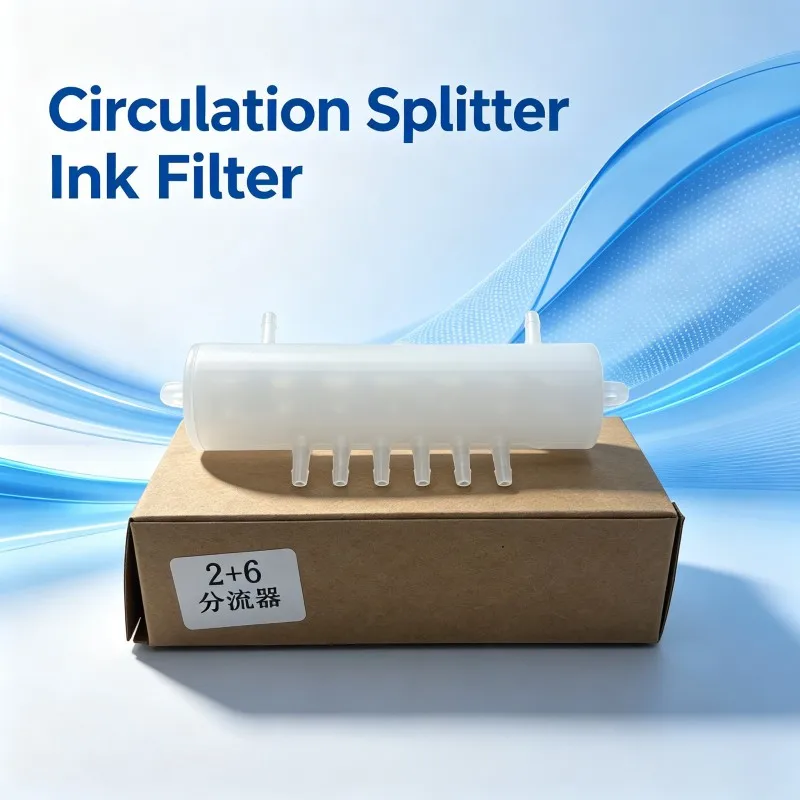 5pcs Eco-Solvent White Ink Circulation & Diversion Filter Compatible with XP600/4720/i3200 Printhead Dampers, DTF/DTG/UV Printer