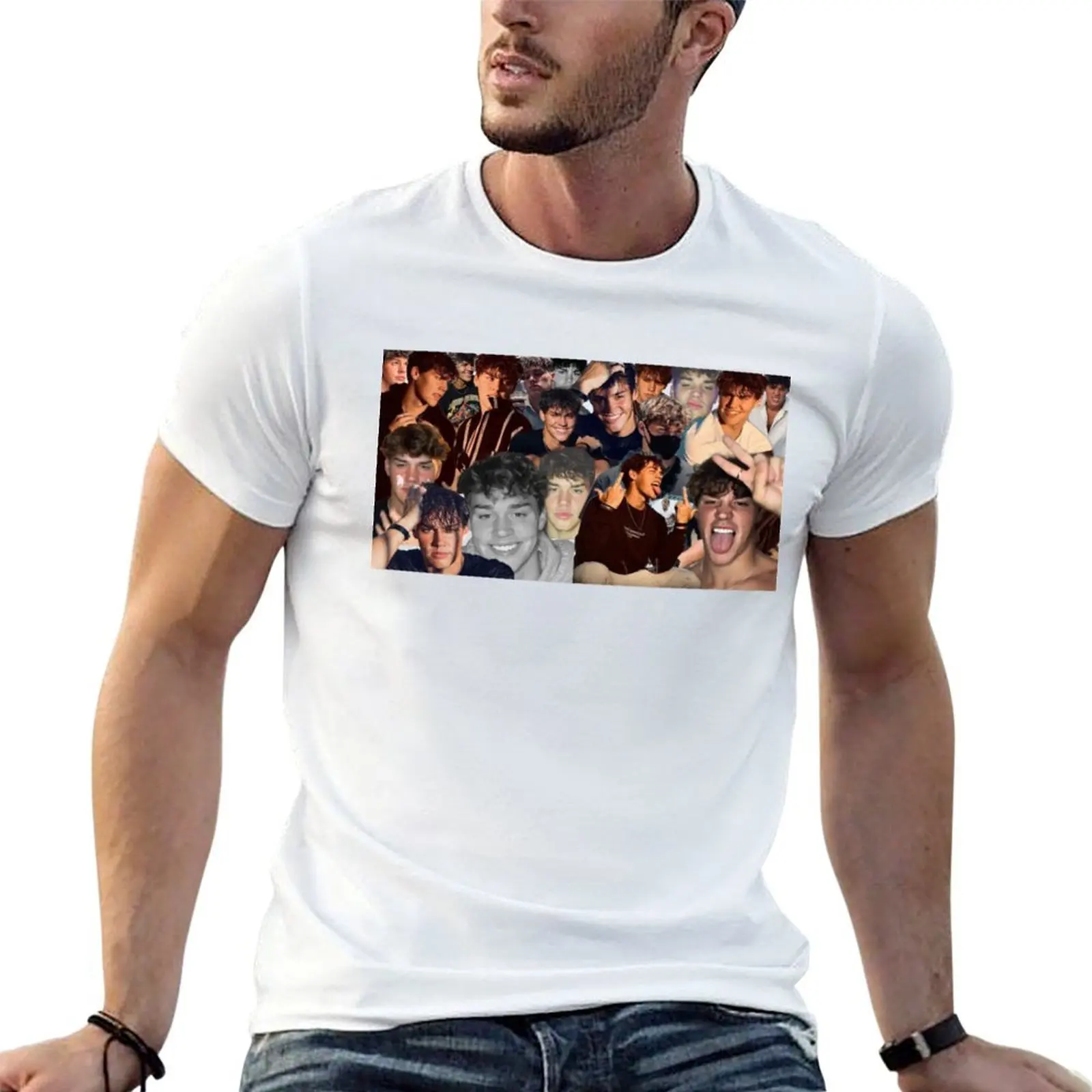

Noah Beck Collage T-Shirt t shirts for man graphic vintage man t shirt cotton high quality t shirts for man pack cotton T-shirt