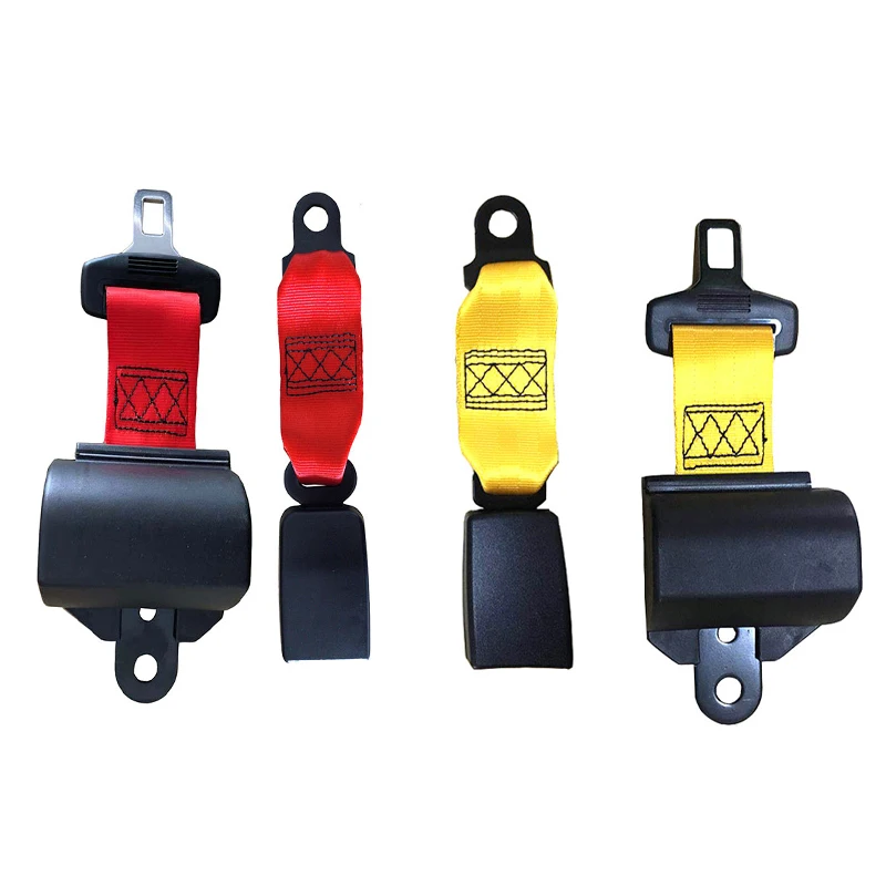Red Yellow color seat belt retractable 2 point safety Lap belt bus seat safety belt for school waist belt auto accessories