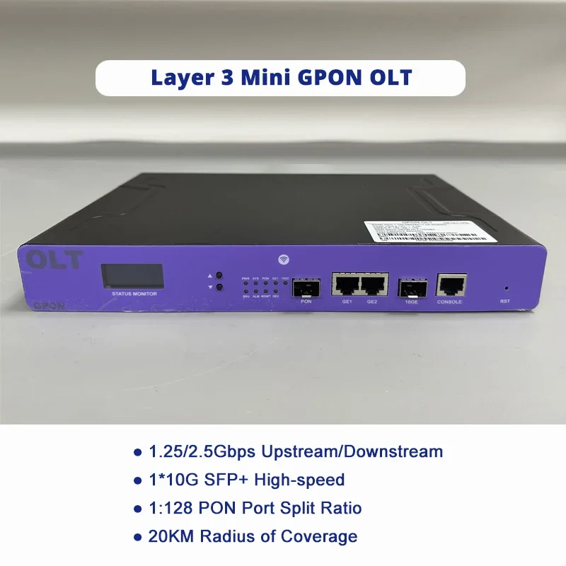 MSNew Wolck FTTH Optical Fiber Cdata Single Port XPON One PON 1 2 Port MiNi GPON OLT