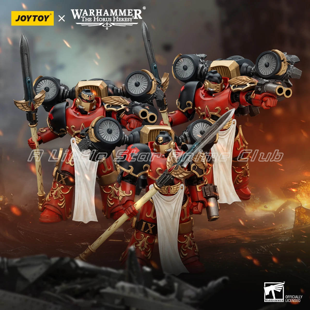 재고 있음 오리지널 JOYTOY 1/18 액션 피규어 Warhammer The Horus Heresy Blood Angels Dawnbreaker Cohort Model