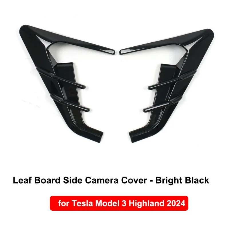 for Tesla Model 3 Highland 2024 Side Camera Protector Cover Leaf Board Tdhunder Model Y 2025 Decor Modified Exterior Accessories