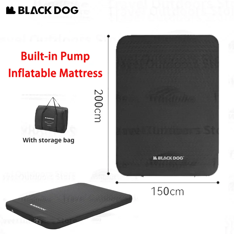 

Naturehike BLACKDOG Inflatable Mattress Air Camping Mat Ultralight Portable Self-inflating Mat 2 Person Outdoor Sleeping Pad Bed