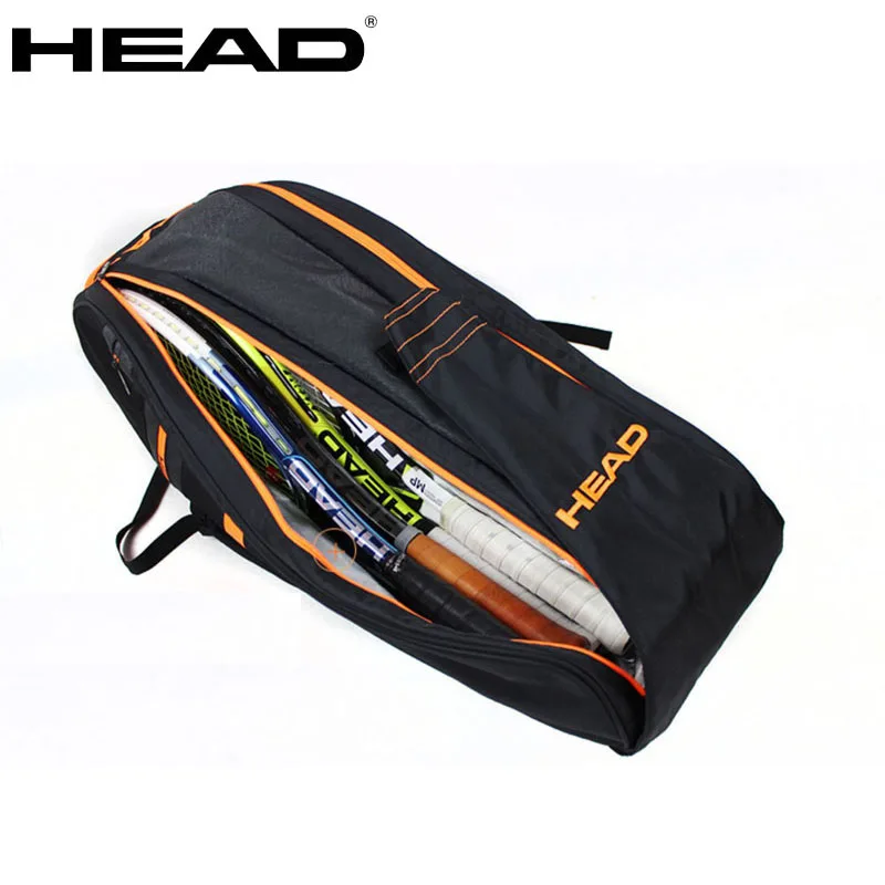 Portable Original HEAD Tennis Backpack 4 Pack Large Capacity Squash Padel Beach Tennis Racket Bag Men Raquete Tenis Shoulder Bag