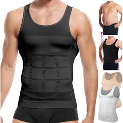 Men Slimming Body Shaper Abdomen Reducer Waist Trainer Vest Tummy Control Posture Shirt Back Correction Tank Top Shaperwear