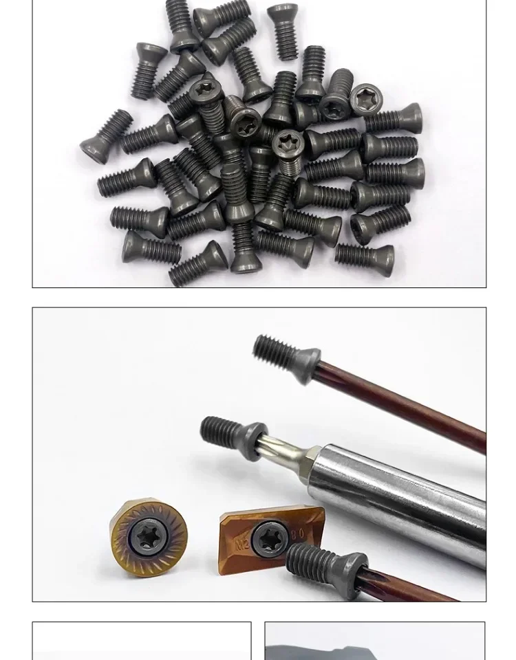 Hot m1.8 m2 m2.2 m2.5 m3 m3.5 m4 M5 M6 CNC Insert Torx Screw for Replaces Carbide Inserts CNC Lathe Tools Holder