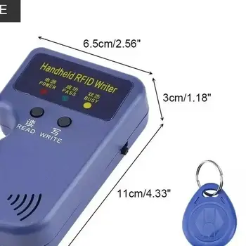 1 adet 125KHz el Handheld RFID RFID teksir fotokopi Copier Rewritable yeniden yazılabilir kimlik anahtarlıklar etiketleri programcı okuyucu