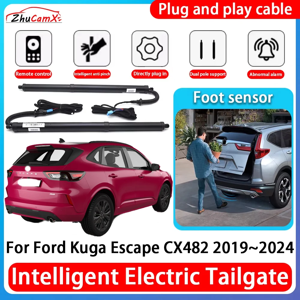 

ZhuCamX Car Power Trunk Electric Suction Tailgate Intelligent Tail Gate Lift Strut For Ford Kuga Escape CX482 2019~2024