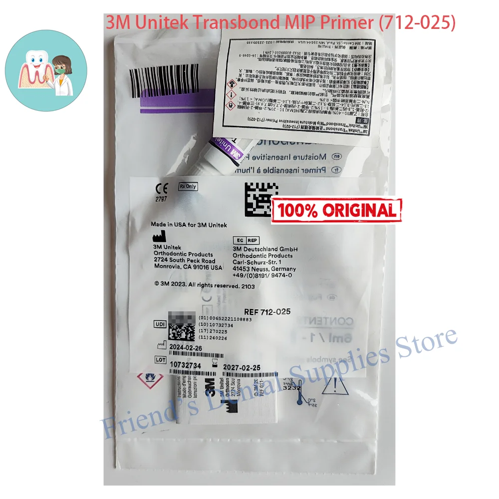 Dental Orthodontics 3M Unitek Transbond MIP Primer,Original 3M Unitek Transbond MIP Moisture Insensitive Primer REF 712-025