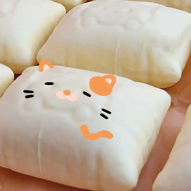 Kitten Kussen Langzaam Stijgend Langzaam Rebound Speelgoed Simulatie Biscuit Stress Release Hand Relax Gift