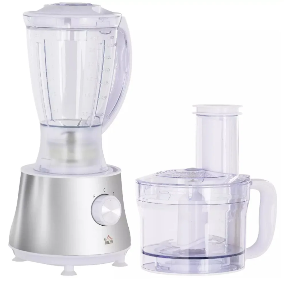 HAOYUNMA 2 in 1 Blender and Food Processor Combo for Chopping,Slicing, Shredding, Mincing and Pureeing for Vegetable