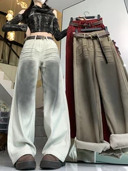 Women's Cargo Jeans Vintage Y2k 90s Aesthetic Baggy Denim Trousers Harajuku Oversize Cowboy Pants Emo 2000s Trashy Clothes 2023