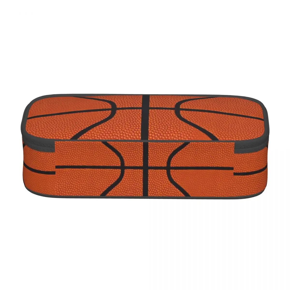 Customized Basketball Dots Round School Pencil Case Boy Girl Big Capacity Physical culture Pencil Pouch Students Stationery