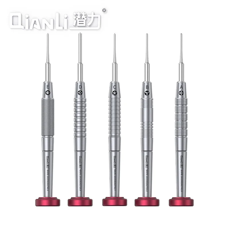 QIANLI 3D iFlying Screwdrivers for Mobile Phone Repair with A B C D E Tips High Precision and Hardness Disassemble Bolt Drivers