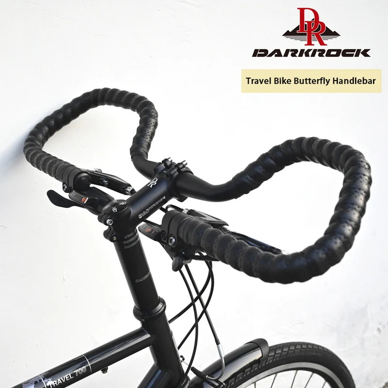 DARKROCK Butterfly Handlebar for Road Bike, Touring Bike Handle Bar, Mountain Bicycle Butterfly Handles, 31.8mm