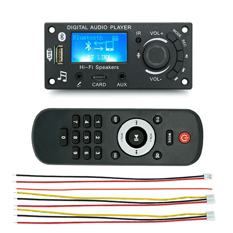 

2X LCD Screen Display Mp3 Decoder Board Bluetooth Module DIY Products Car Audio Accessories Audio Amplifier Board