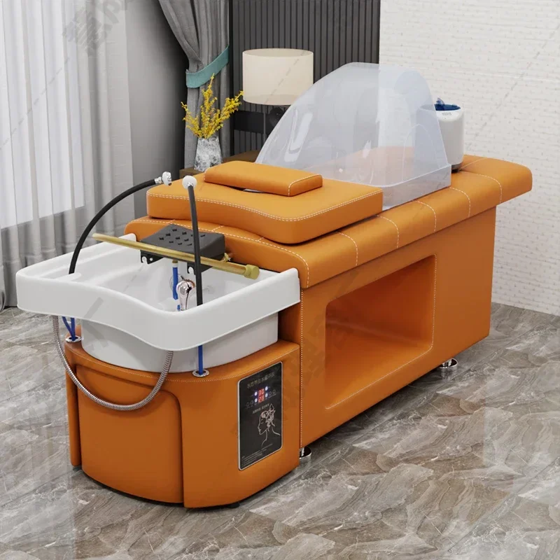 Hair Saloon Dedicated Fumigation Phototherapy Water Circulation Head Therapy Bed Beauty Salon Thai Shampoo Chair