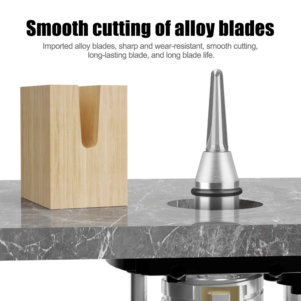 

1/2 Shank Woodworking Milling Cutter TCT Round Bottom Cutter Taper Fine Mouth Arc Slotting Arc Grille Fan Milling Cutter