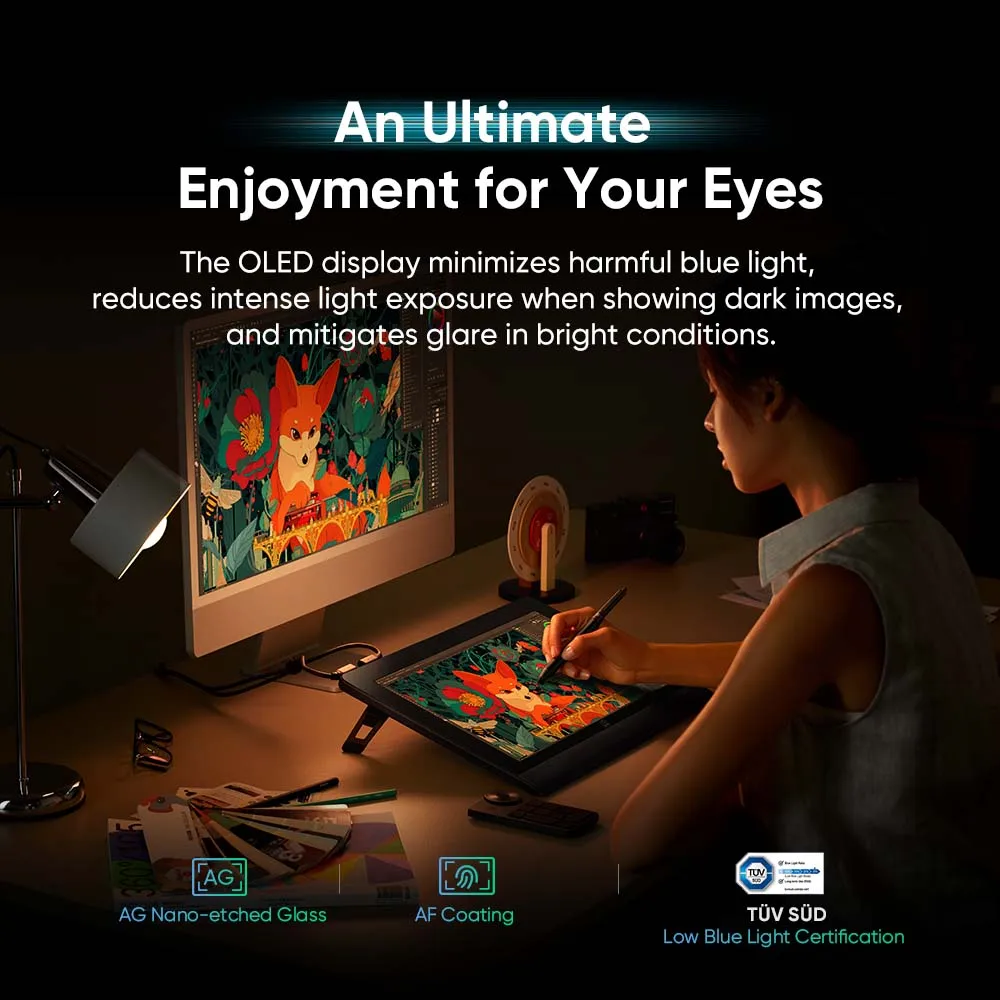 شاشة رسومات XPPen Artist Ultra 16 4K OLED شاشة رسم جديدة تعمل باللمس مع قلم مزدوج X3 Pro لرسوم متحركة النمذجة ثلاثية الأبعاد