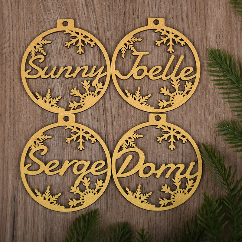 Personalized Different Names Ornaments,Christmas Snowflake Ball, Gold and Silver Color,Decorations for Home,Dropshipping Su