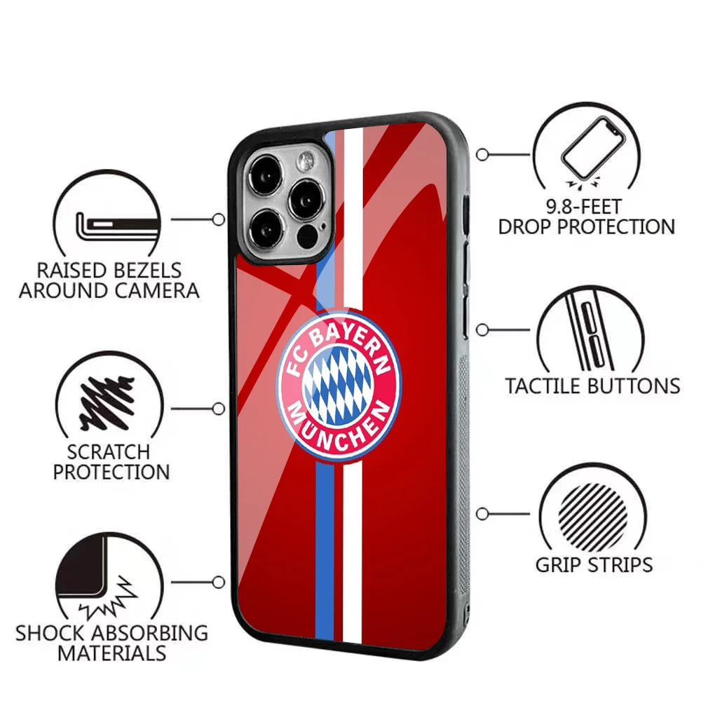 B-Bayern Munich Phone Case For IPhone 15 14 13 Pro Max 11 12 Mini Alex Mirror For Magsafe Wireless Charging Cover