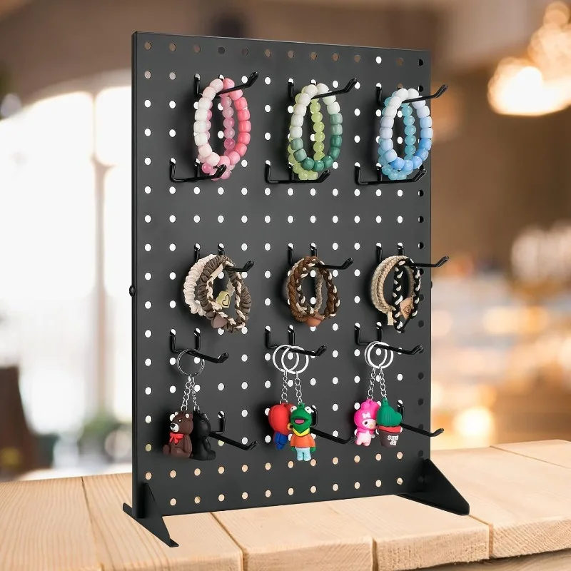 Metal Jewelry Display Storage Rack New Style Pegboard Display Board for Necklace Earring Studs Earrings Jewelry Organizer