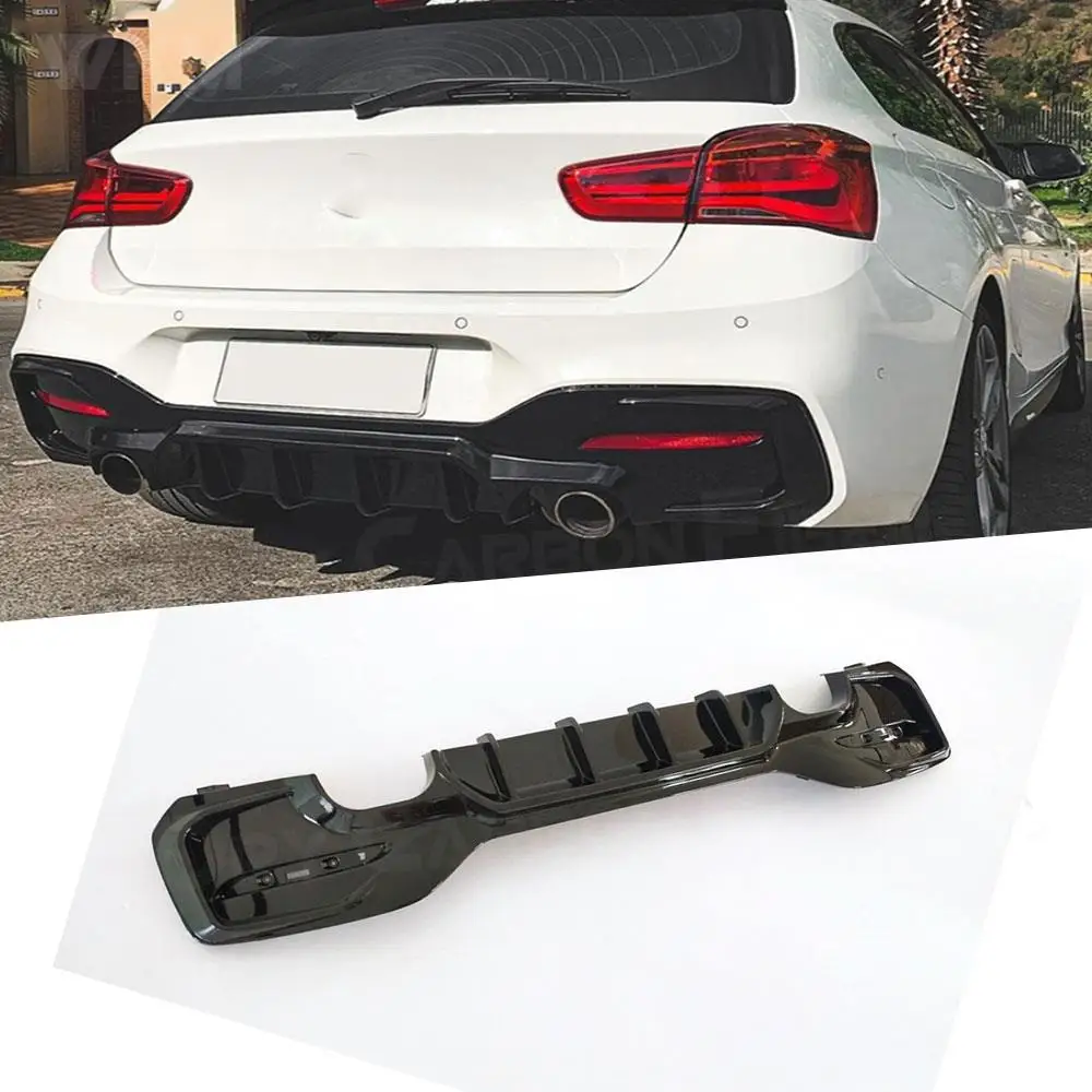 

Carbon Fiber Rear Lip Diffuser Spoiler for BMW 1 Series M Sport F20 F21 M135i M140i 2017-2018 Gloss Black Rear Bumper Guard