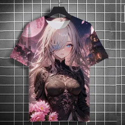 Fashion Summer Anime Girl 3D Print T-Shirts Streetwear Men Casual Oversized O-Neck Short Sleeved T Shirt Tees Tops Clothing