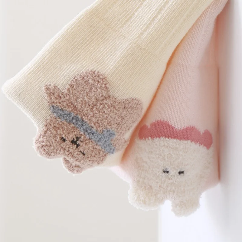 3 زوج/وحدة الوليد بيبي بوي فتاة الاطفال الجوارب الكرتون مخطط الأطفال جورب لينة الخريف الشتاء الرضع طفل الجوارب للفتيات