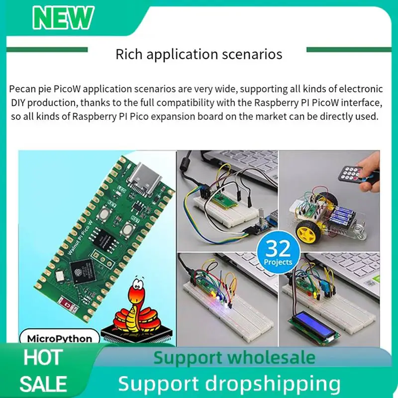 Solid 1 Piece For Walnut Pi Picow Espressif ESP32-S3 Development Board 2.4G Wifi 802.11 B/G/N Bluetooth 5 PCB For Raspberry Pi P