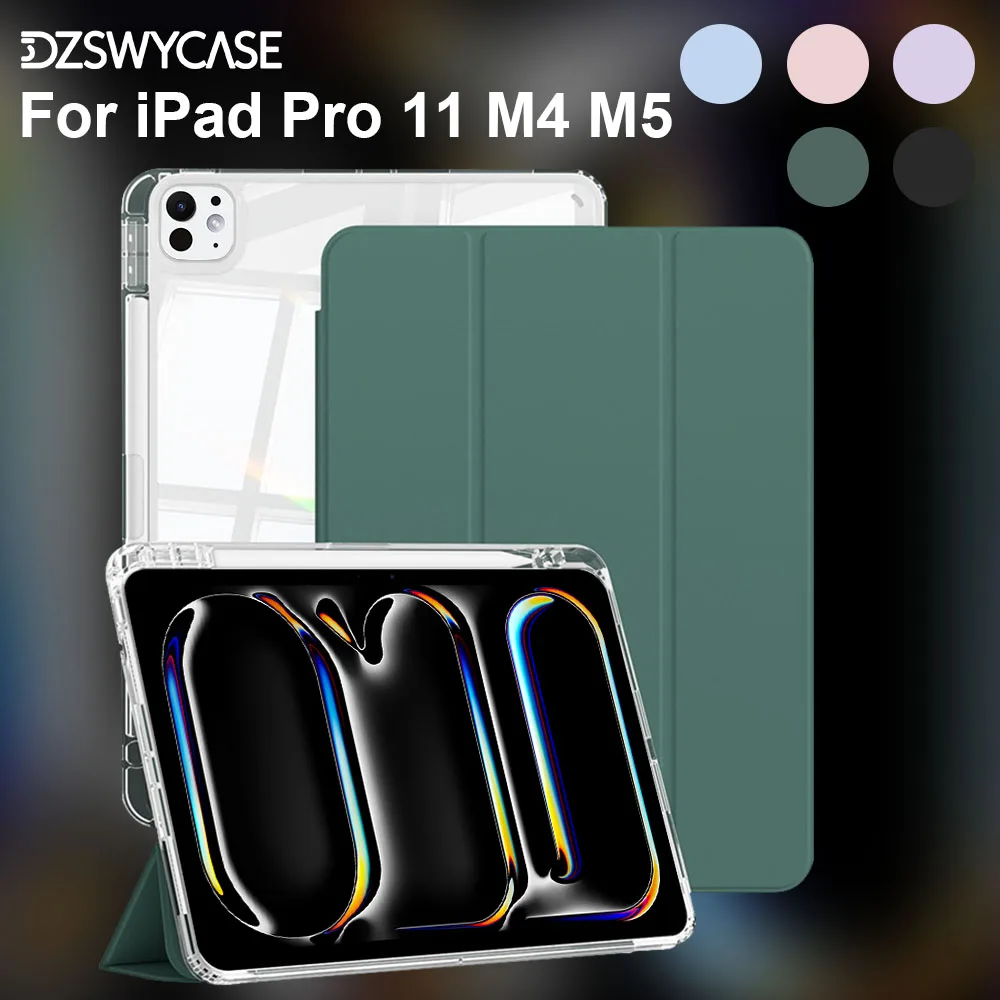 �y�Z�[�����ziPad Pro 11 M4 M5 2024 2025�p�P�[�X�A�y���V���z���_�[�t���A�ϏՌ��X�����J�o�[�A�N���A�n�[�hPC�o�b�N�V�F���A�I�[�g�X���[�v/�E�F�C�N�@�\�t��