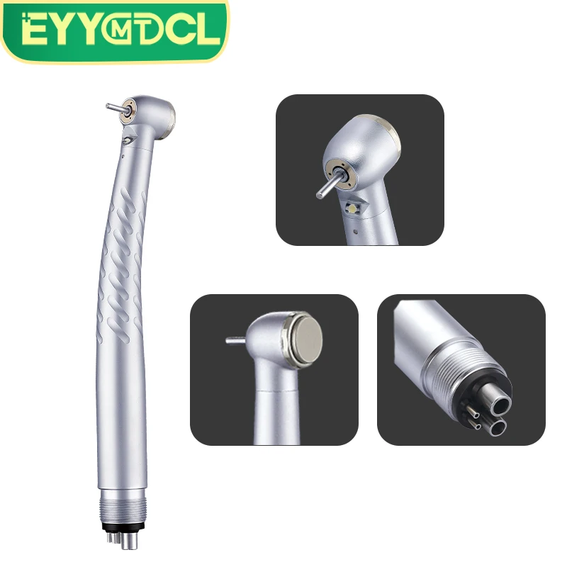 EYY Dental LED High Speed Handpiece High Rotation 3 Water Sprays Rapid Cooling Ceramic Bearing Low Noise Turbine Dentistry Tools