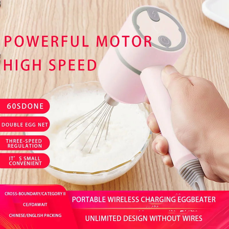 Wireless Portable Electric Garlic Pounding Machine Egg Beater 3 Speeds USB Charging Meat Vegetable Masher Machine Kitchen Tools