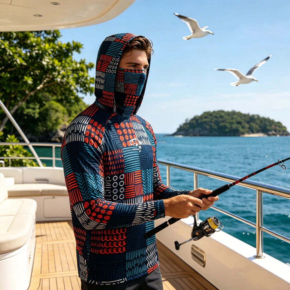 Kaos Pancing Pria Berkualitas - Fishing Mask Sun Protection ulasan dan harga