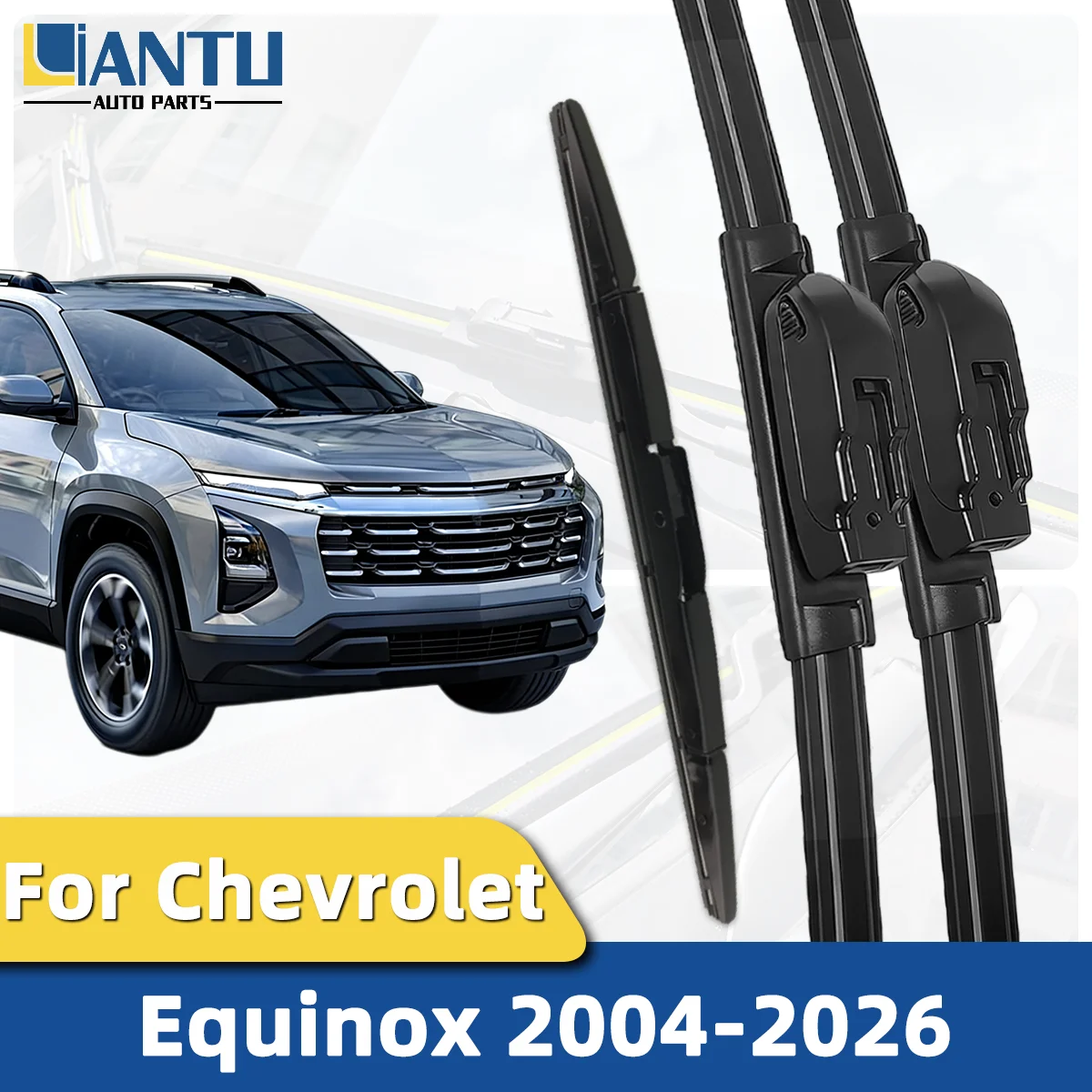 

1/3PCS Front And Rear Wiper Kit For Chevrolet Equinox 2004-2026 Windshield Wiper Silent Wiper Automotive Accessories 2025 2024
