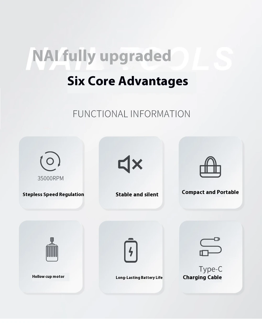 35000 RPM draadloze nagelboor - elektrische nagelvijlpen USB oplaadbare manicuremachine voor nail art pedicure salon en thuisgebruik