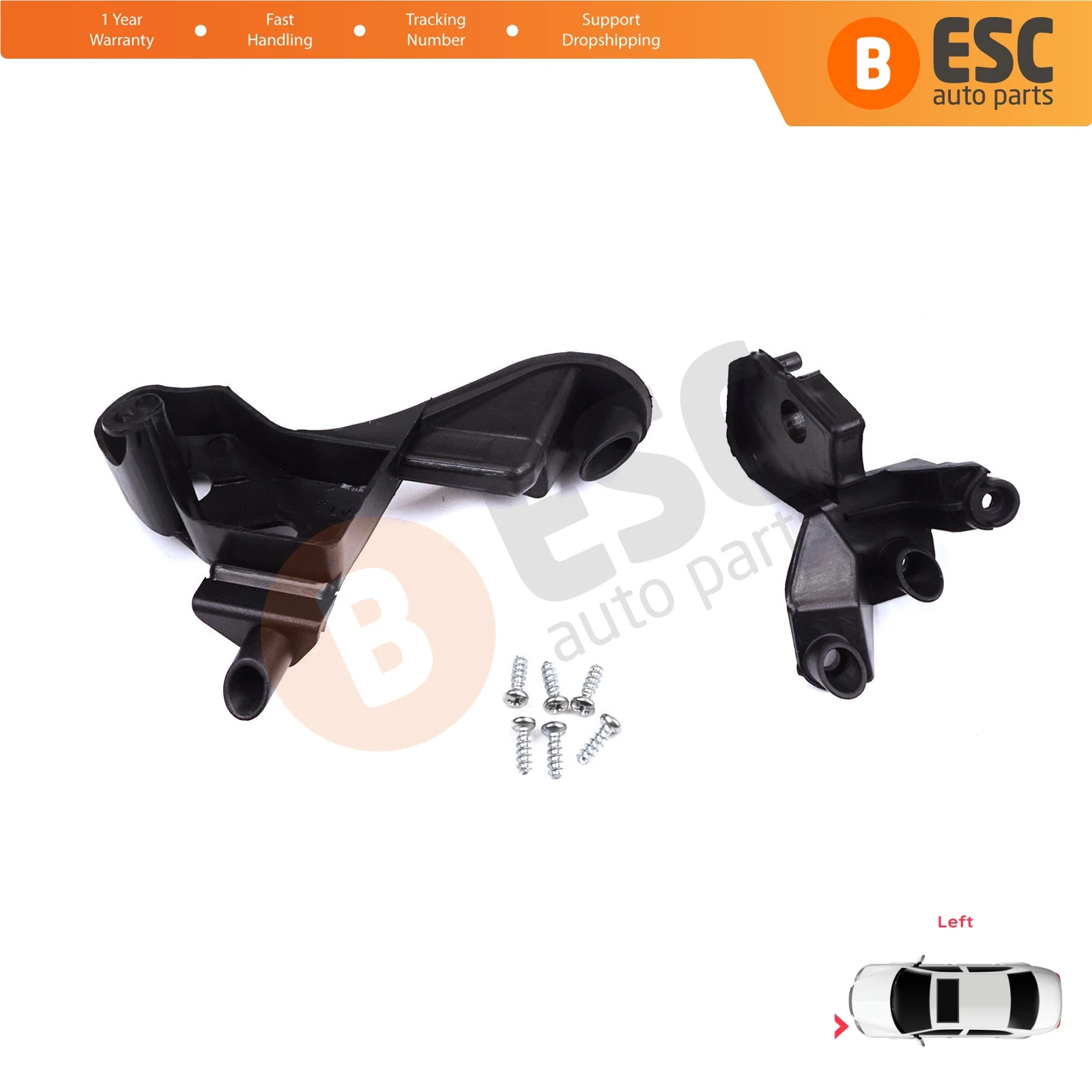 EHL574-1 Headlight Holder Mount Repair Bracket Tab Left Side for Citroen C4 MK2 B7 NC 2009-2018 DS4 MK1 NX 2010-2015